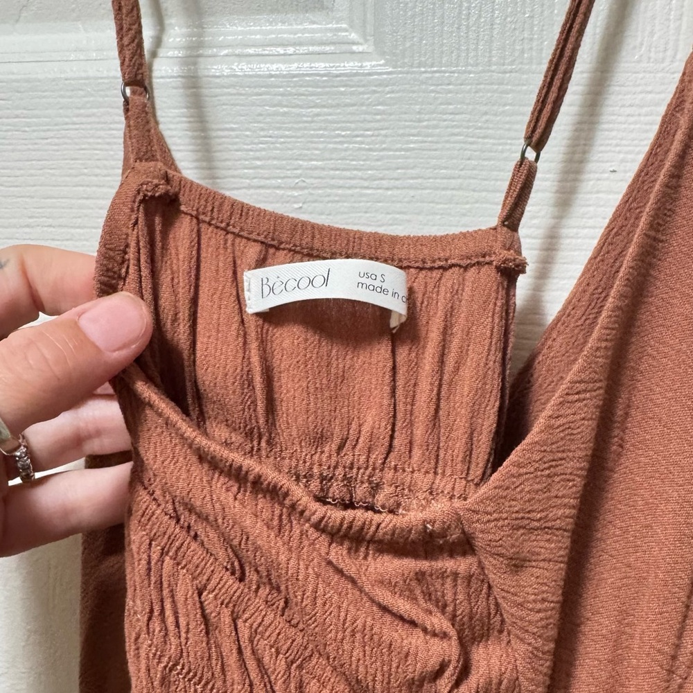 BE COOL Terracotta Button-Front Maxi Dress - Picture 6 of 8